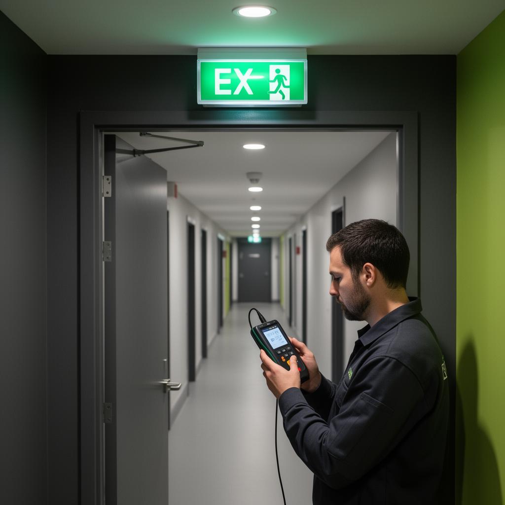 Illuminated emergency exit sign
